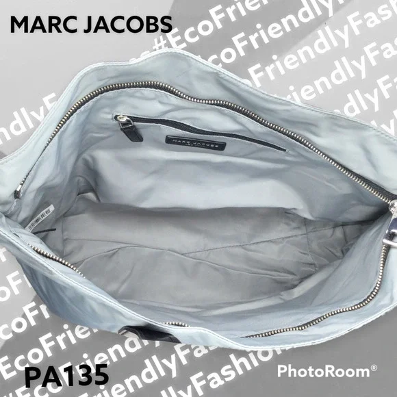 Marc Jacobs New York Women's Gray Nylon Wingman Tote Shoulder Handbag Large